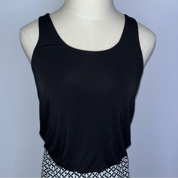 VICTORIA’S SECRET Black Floral Knit Racer Tank Fit & Flare Mini Dress Small - Picture 2 of 12